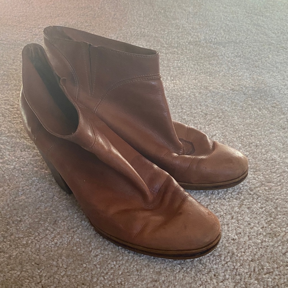 Rachel Comey Tan Leather Ankle Booties